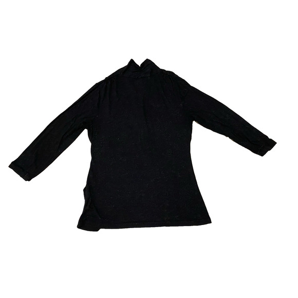 Rafaella Knit Blouse Womens Size Medium Black w Sparkles Pullover Stretch Top - Picture 7 of 13
